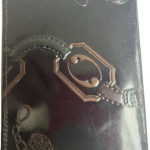 Leather folding card wallet small